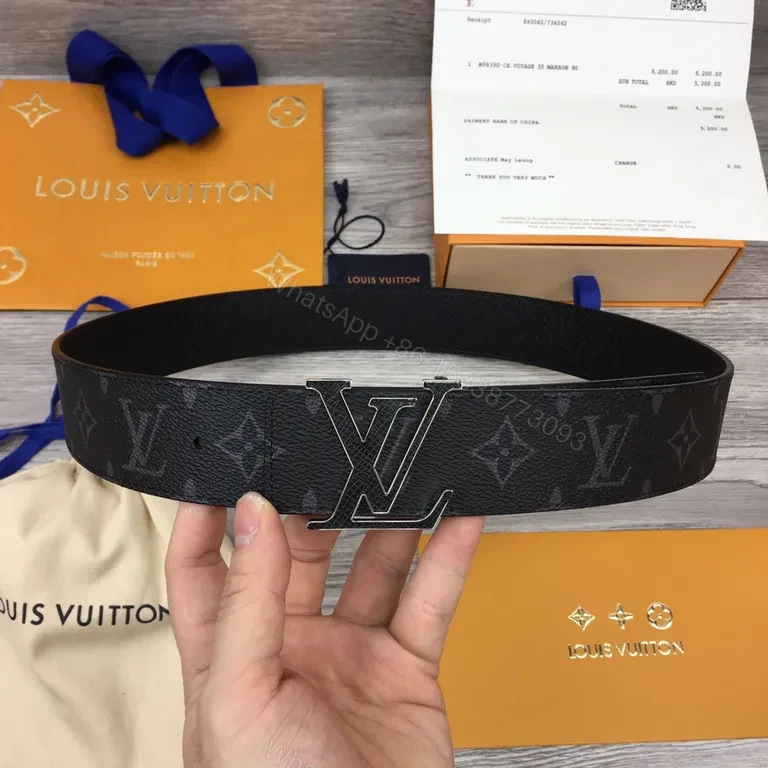 View 5 of Statement Leather Belt: LV-Inspired Buckle, All-Season Style