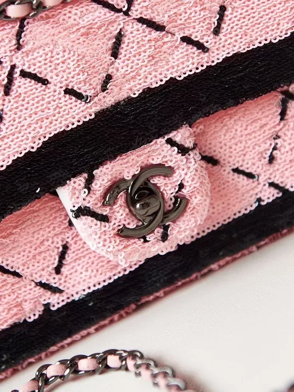 View 2 of Pink Quilted Mini Handbag with Chain Strapâ€”Chic Everyday Luxury