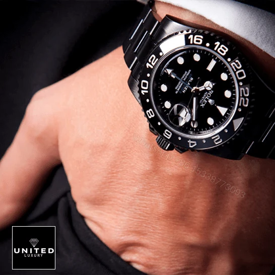 View 5 of Rolex Blaken GMT-Master II 116710 DLC-PVD Replica