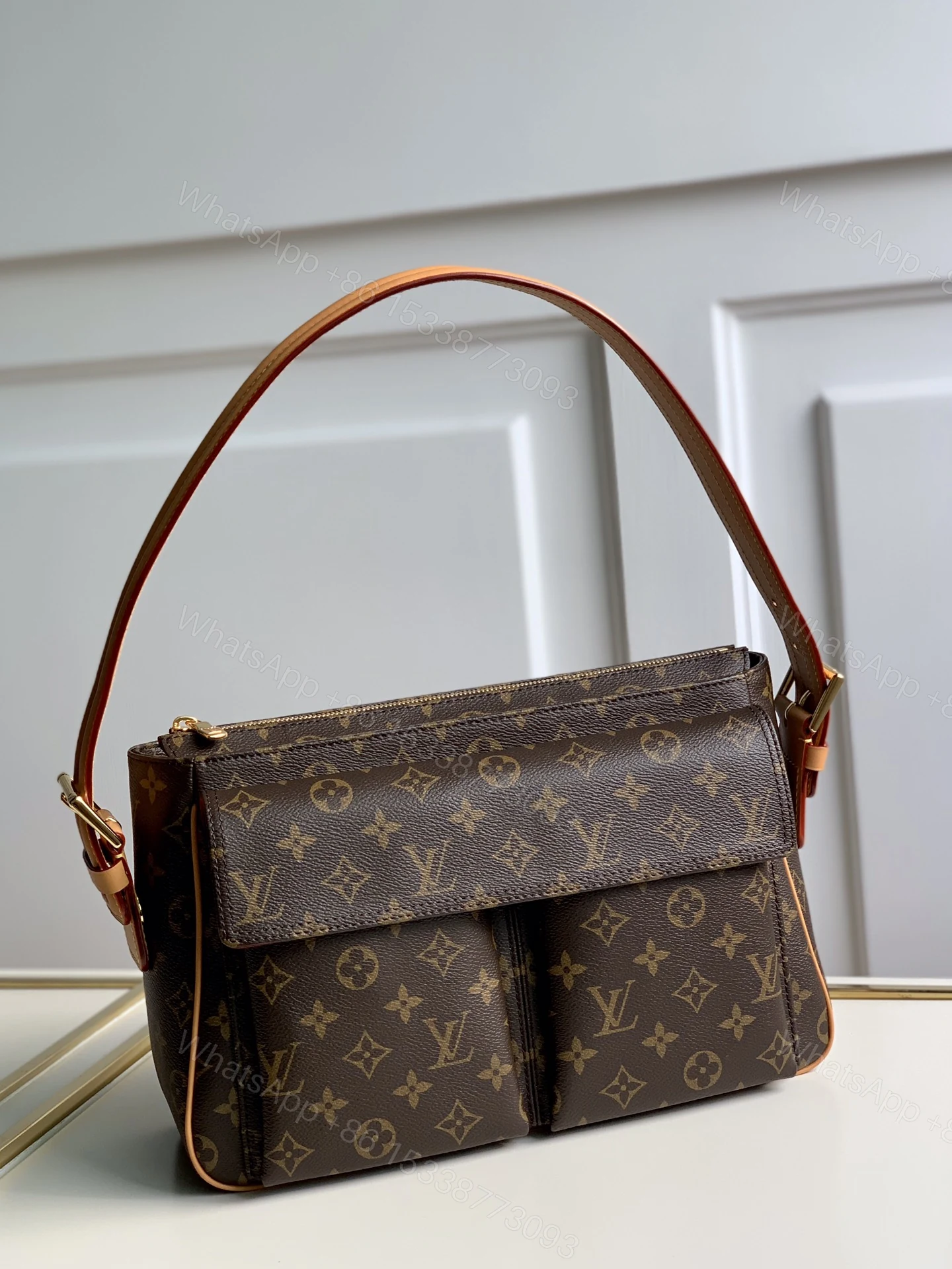 LV Vintage Monogram Canvas Large Shoulder Bag — view 1
