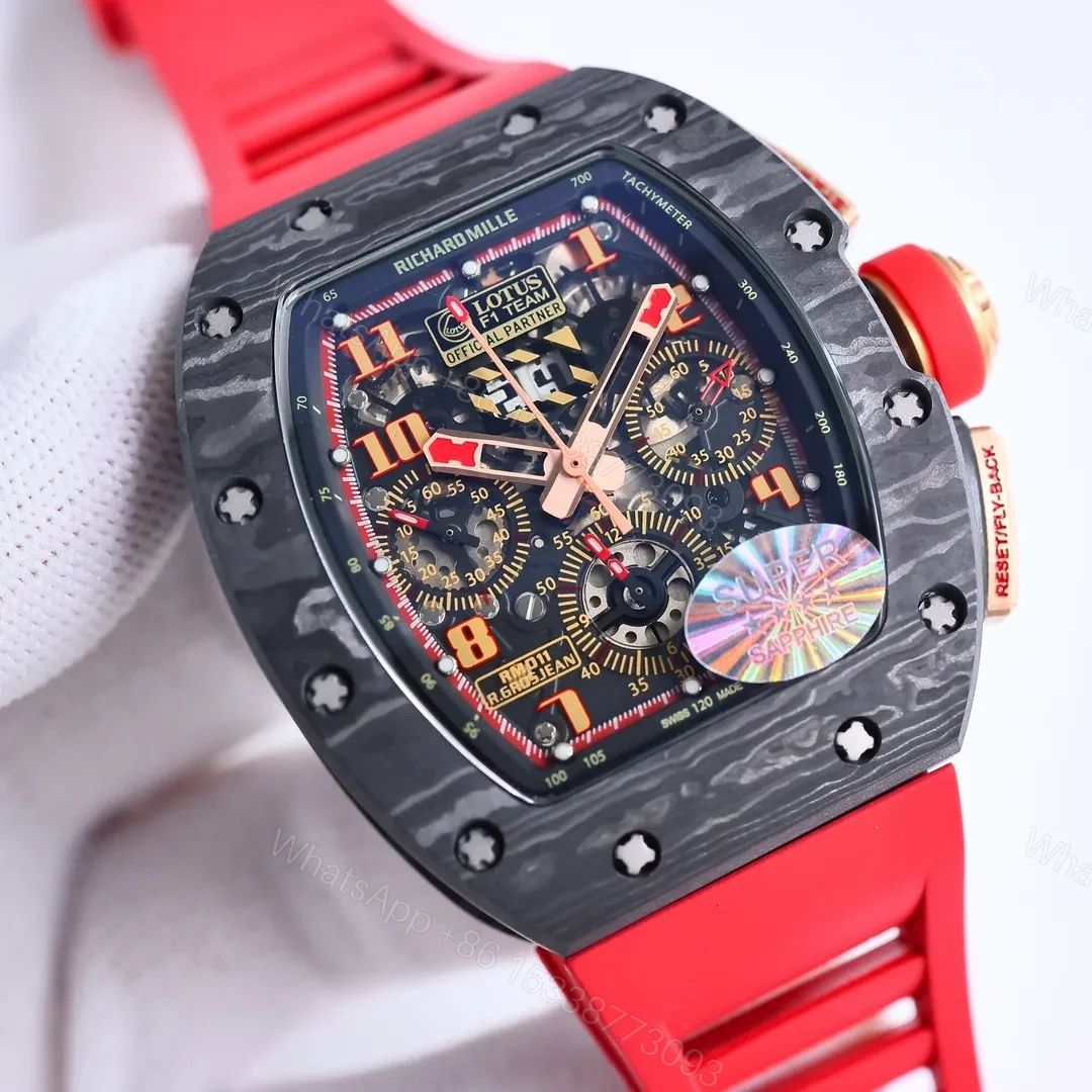 BBR Factory Richard Mille RM011 Red Strap Watch — view 1