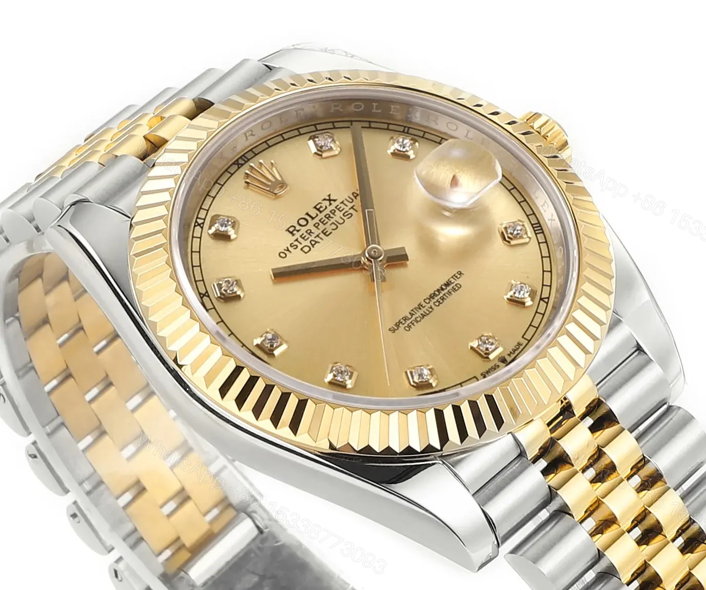 View 5 of JF Factory Clean Factory DDF Classic Gold Two-Tone Datejust Watch