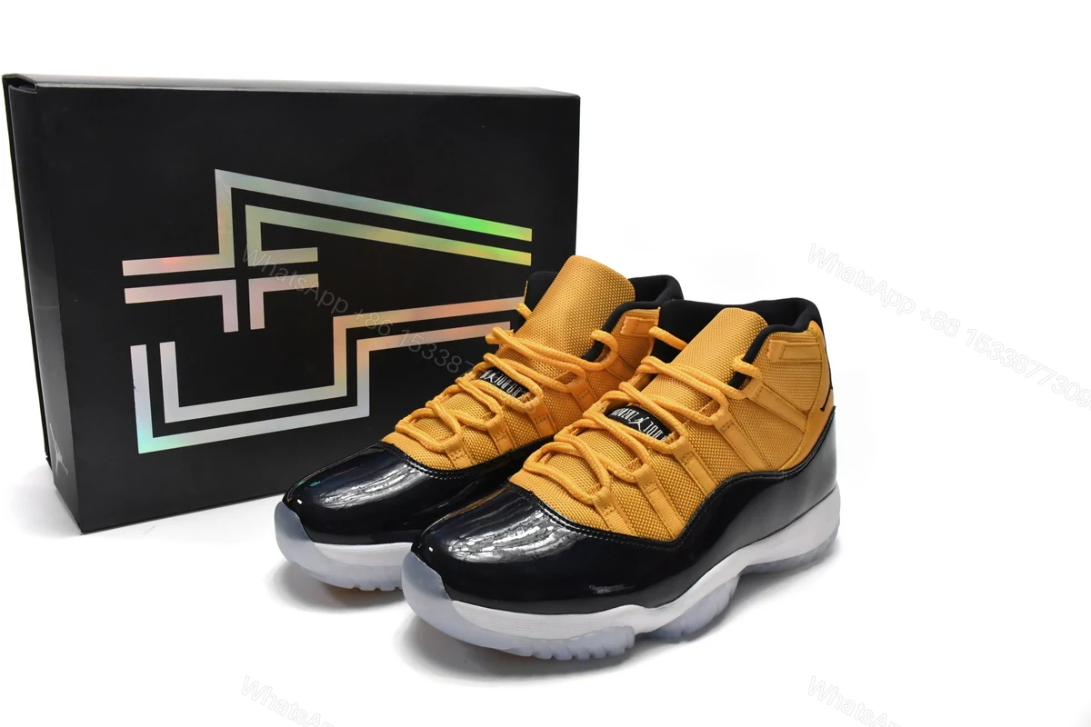 Air Jordan 11 High Retro Black Yellow CT8012-118 — view 2