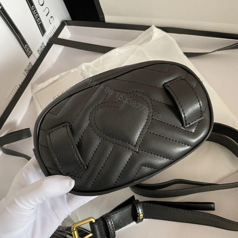 View 5 of Gucci GG Marmont Matelasse Belt Bag Black 18Cm