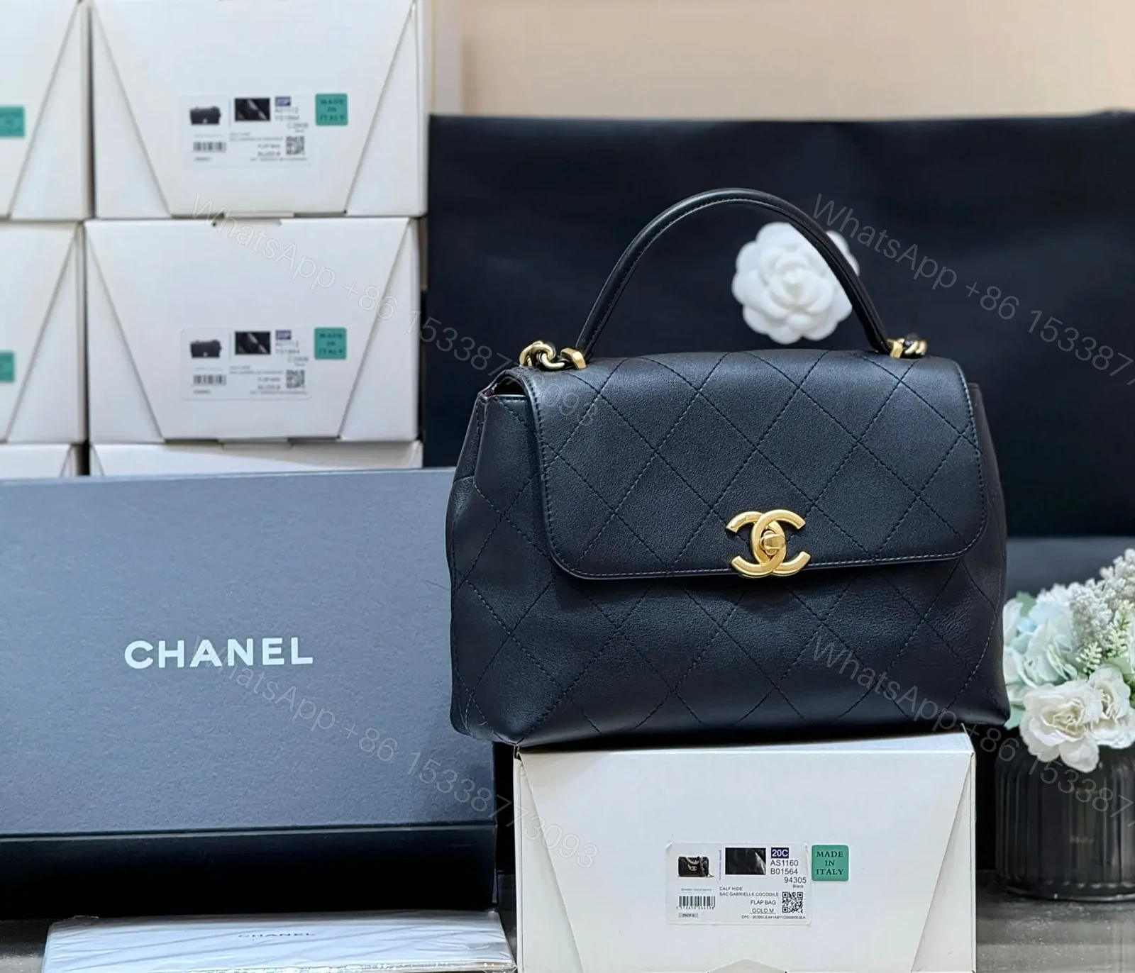 View 4 of CHANEL Maxi Flap Bag with Top Handle