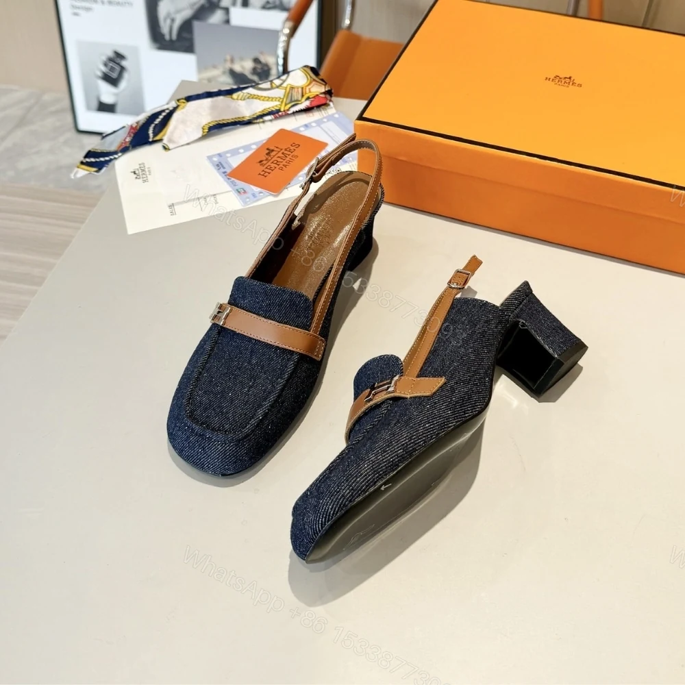 View 4 of HERMES INFINIE 50 PUMP DENIM DARK BLUE H241047Z 49380