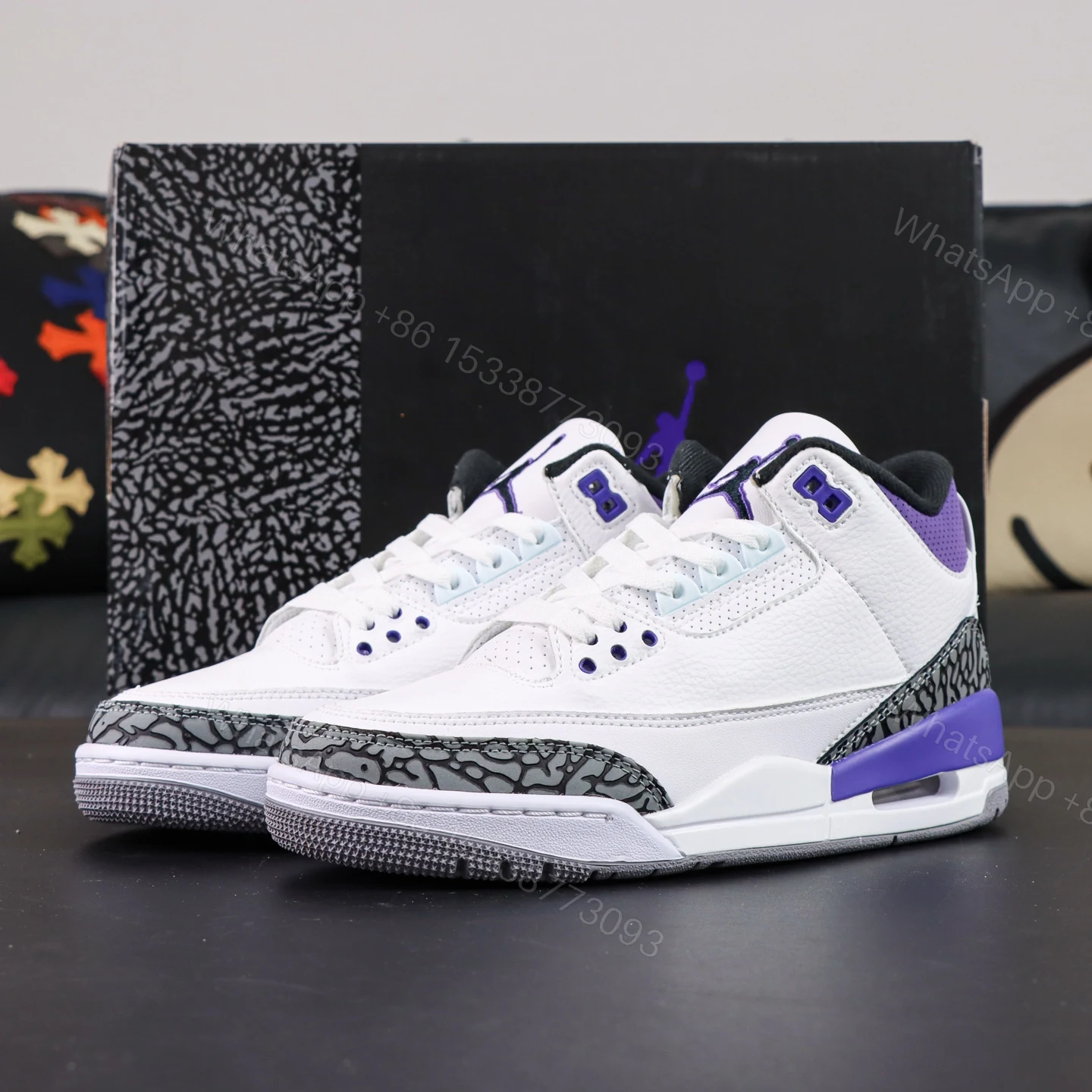 Air Jordan 3 Retro Dark Iris Replica — view 1