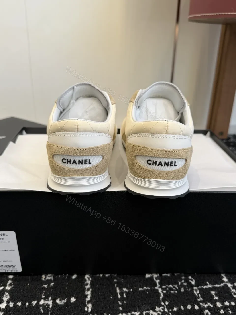 View 9 of Quilted Leather Sneaker: Luxe Chanel-Inspired Comfort Shoes