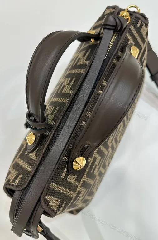 View 4 of Black Monogram Crossbody: Lux Leather-Trim, Gold Hardware, Everyday