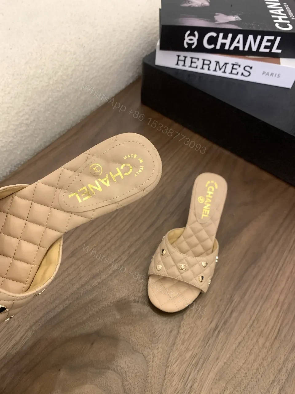 View 7 of Quilted Slip-On: Luxe Neutral Chic Casual Sneaker
