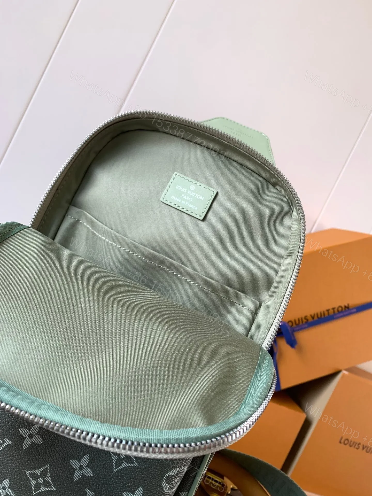 View 9 of LV AVENUE SLINGBAG 31 IN WHITE AND BLACK OMBRE MONOGRAM CANVAS