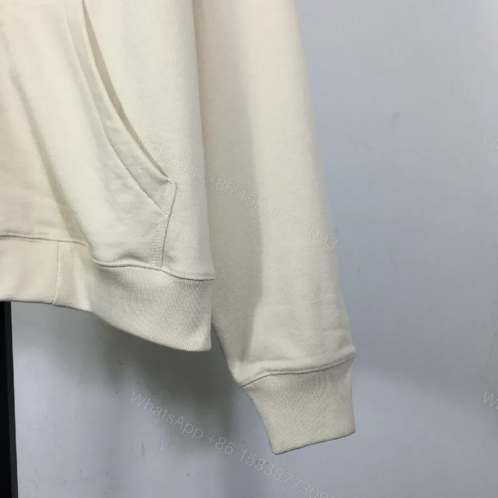 View 9 of Minimalist Off-White Zip Hoodie: Durable Everyday Luxury