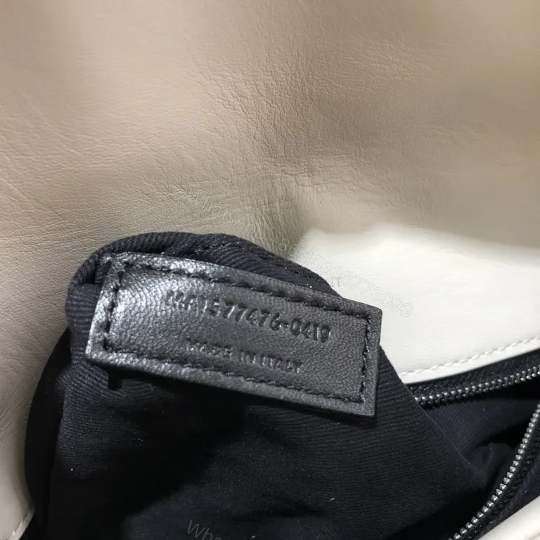 View 4 of Refined White Quilted Leather Shoulder Bag â€” YSL Hardware