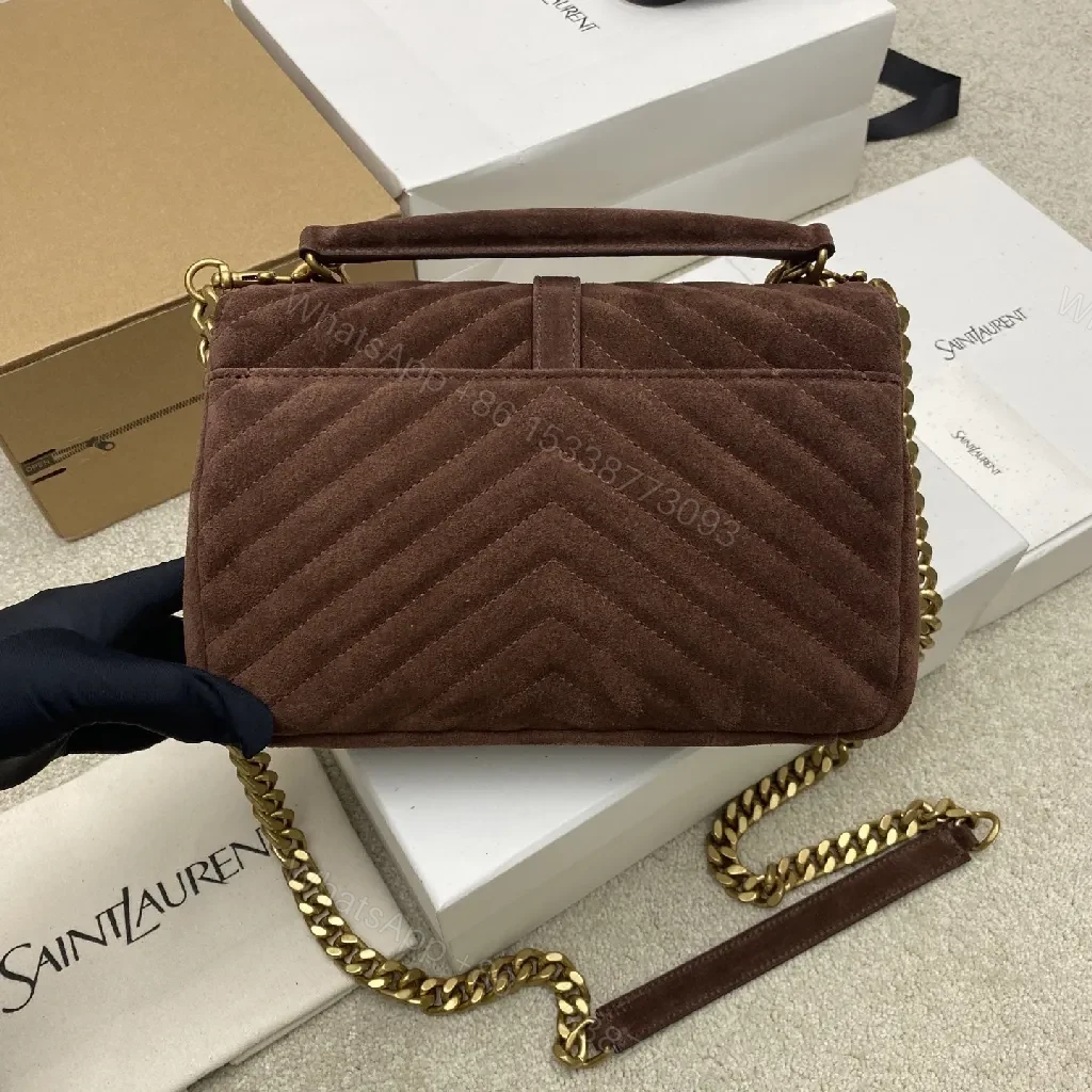 View 8 of Velvet Quilted Bag: Gold Chain, Luxe Night-Out Carryall