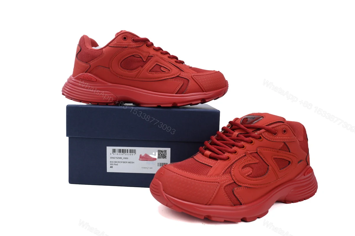 View 2 of Dior B30 Sneakers Red