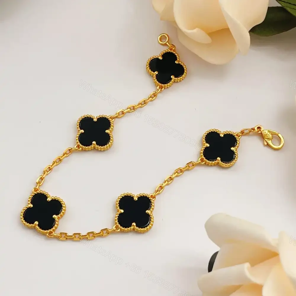 View 9 of 高仿首飾VanCleef&Arpels*RA41300黑瑪瑙黃金手鏈