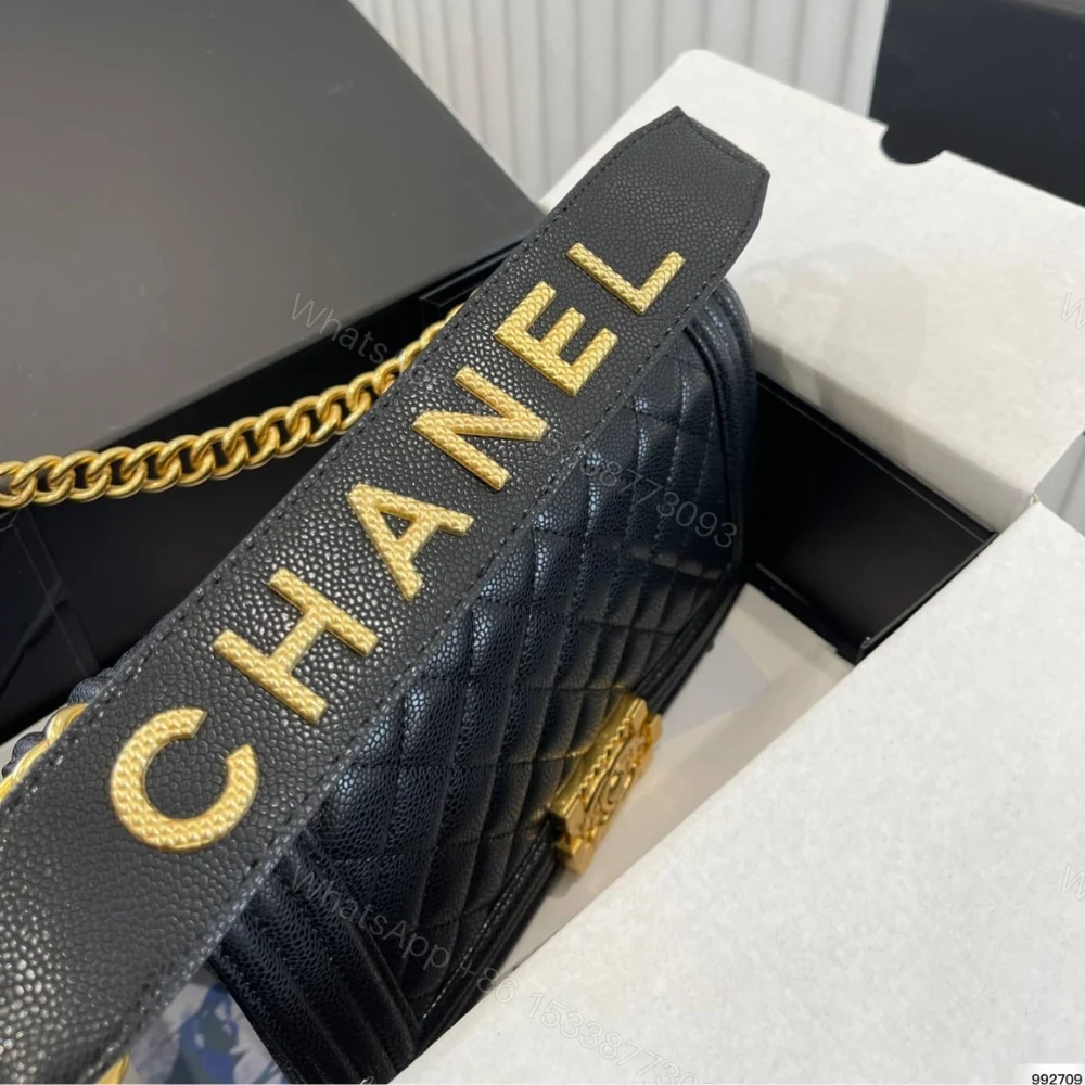 View 5 of Chanel Medium Boy Quilted Black 25Cm