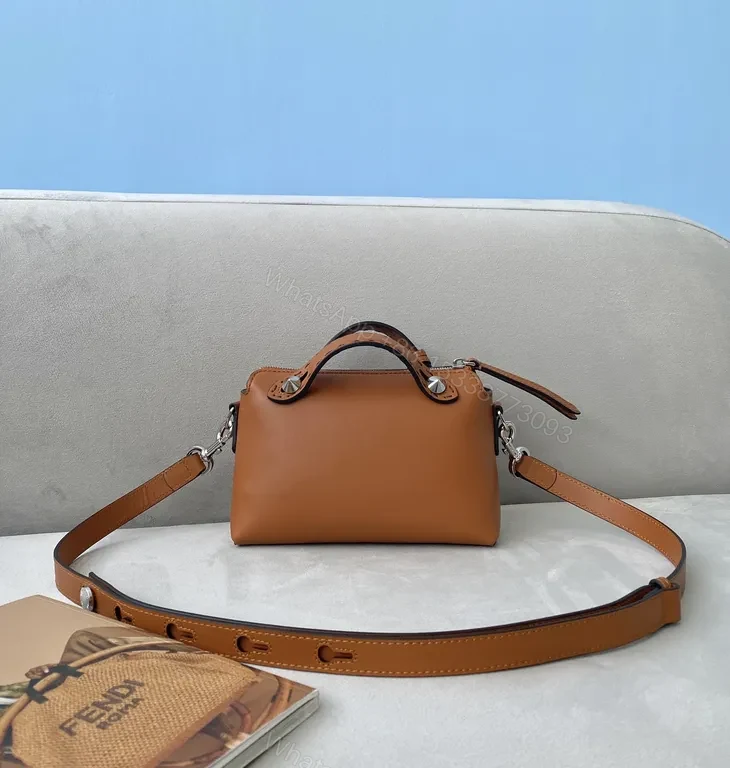 View 4 of Tan Leather Crossbody: Signature Fendi Logo, Compact & Durable