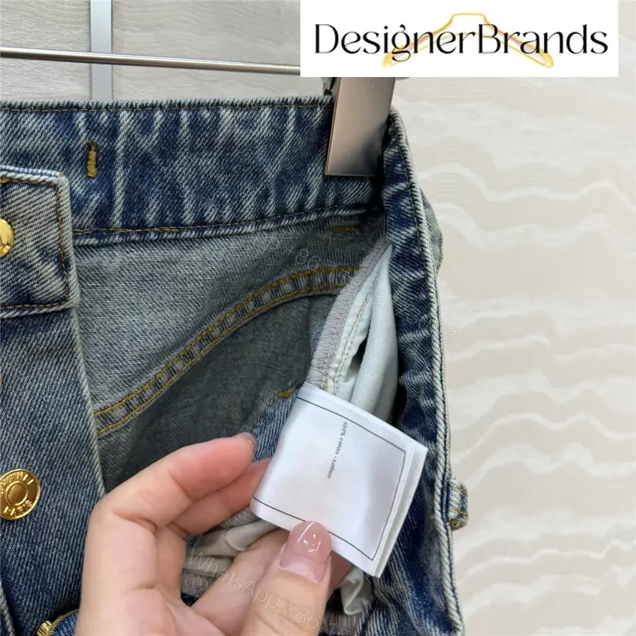 View 6 of Chanel Washed Blue Straight-Cut Denim Skirt
