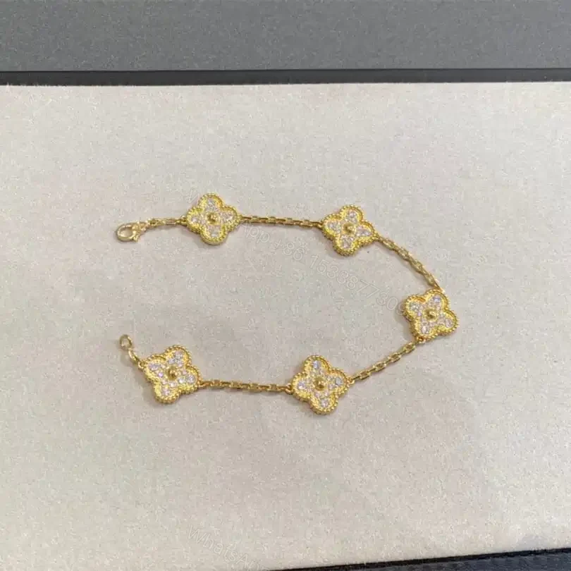View 2 of 高仿首飾VanCleef&Arpels*RA41400五花滿鑽黃金手鏈