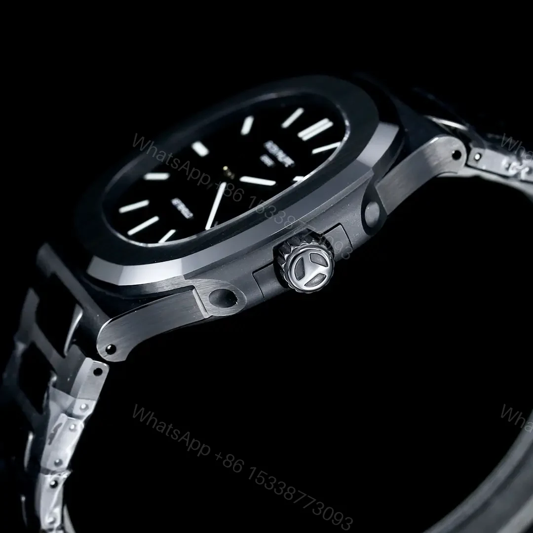 View 6 of Patek Philippe Black Ceramic Nautilus Black Bracelet 40mm PP-NAU-BLK-CER-BR40-V2