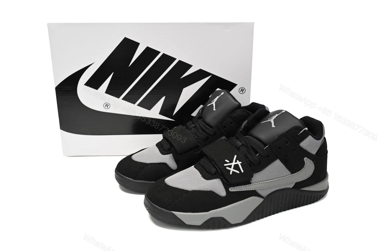 Travis Scott x Jordan Cut The Check Nice Kicks Black Charcoal FZ8117-481 — view 2