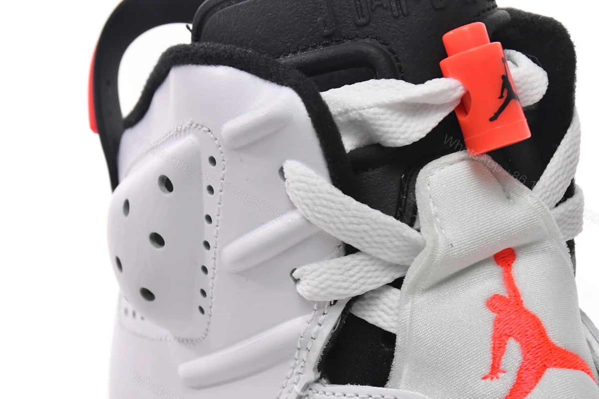 View 6 of Replica Air Jordan 6 Retro Infrared White 384664-123