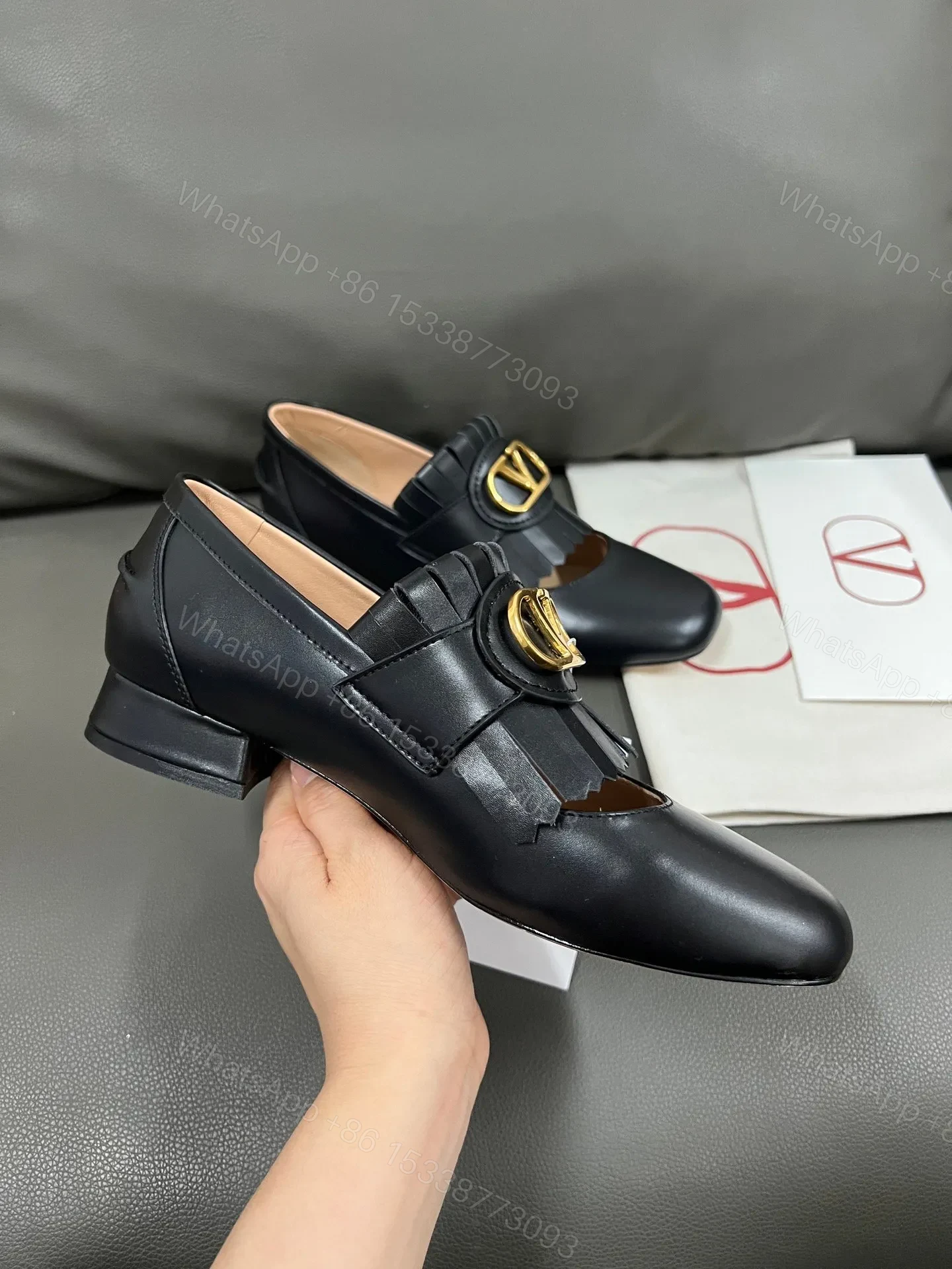 View 6 of Valentino Women Black Leather Heels