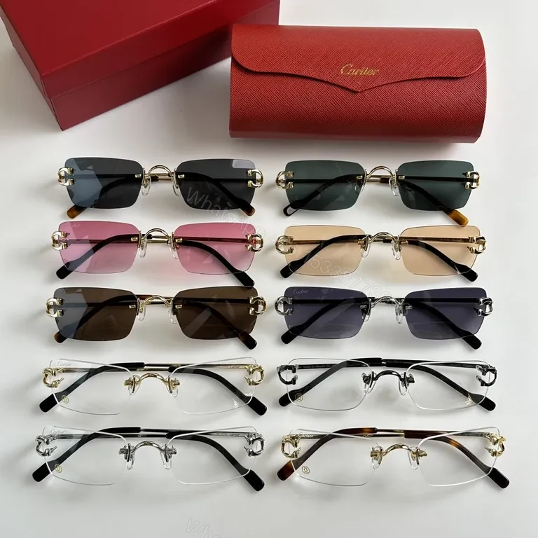 View 6 of Cartier-inspired Metal Sunglasses: Gradient UV400, Unisex