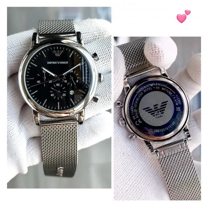 View 2 of First Copy Emporio Armani Silver Watch