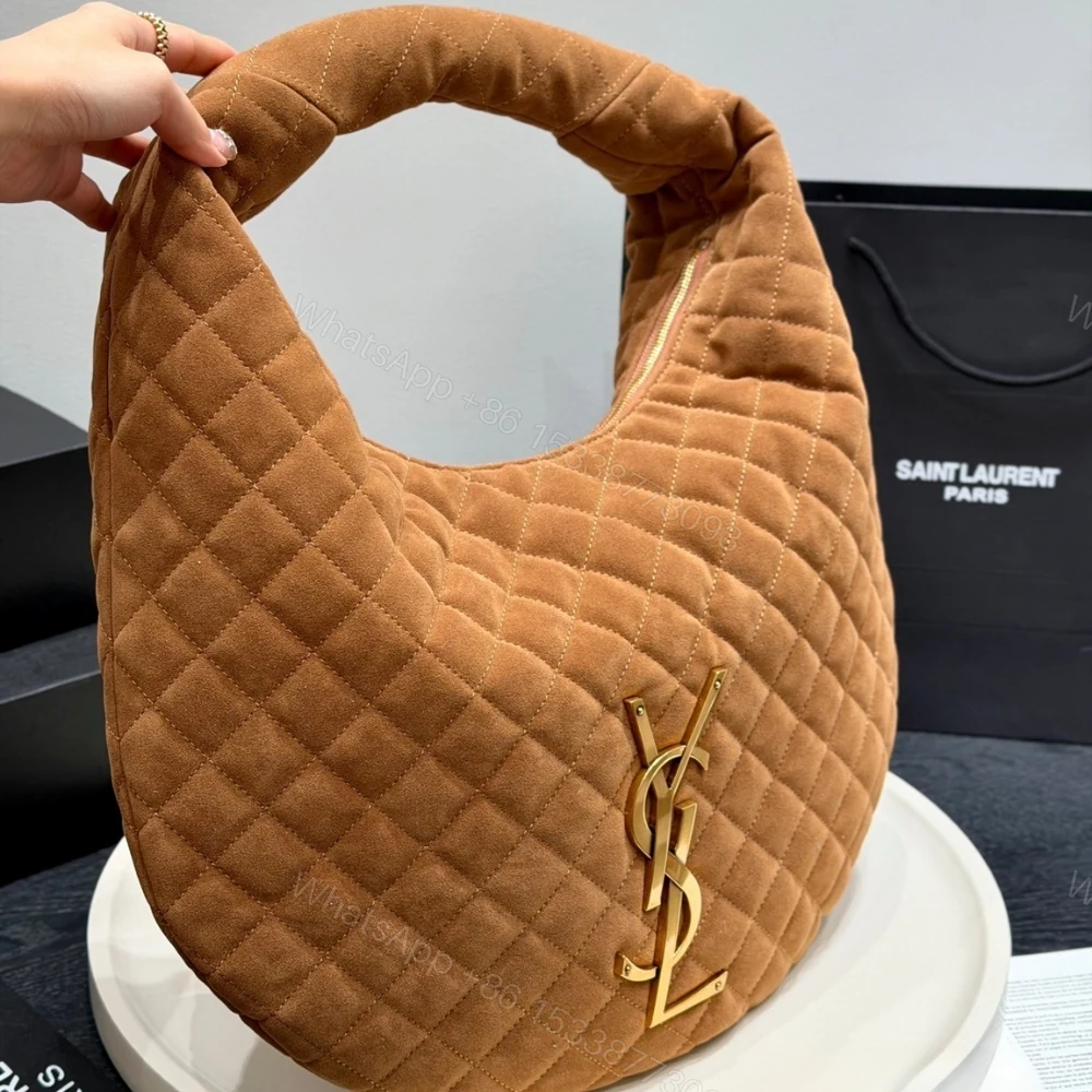 View 2 of Saint Laurent Icare Hobo In Quilted Caramel Cognac 42Cm