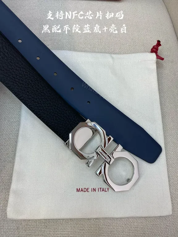 View 4 of Iconic Gancini Belt: Italian Leather, Timeless Silver Buckle