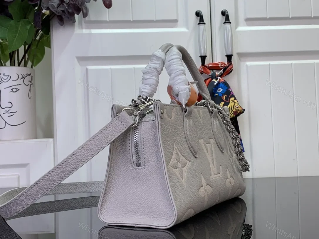 View 8 of Monogram Texture Leather Messenger Bag: Timeless Luxe, All-Day Comfort