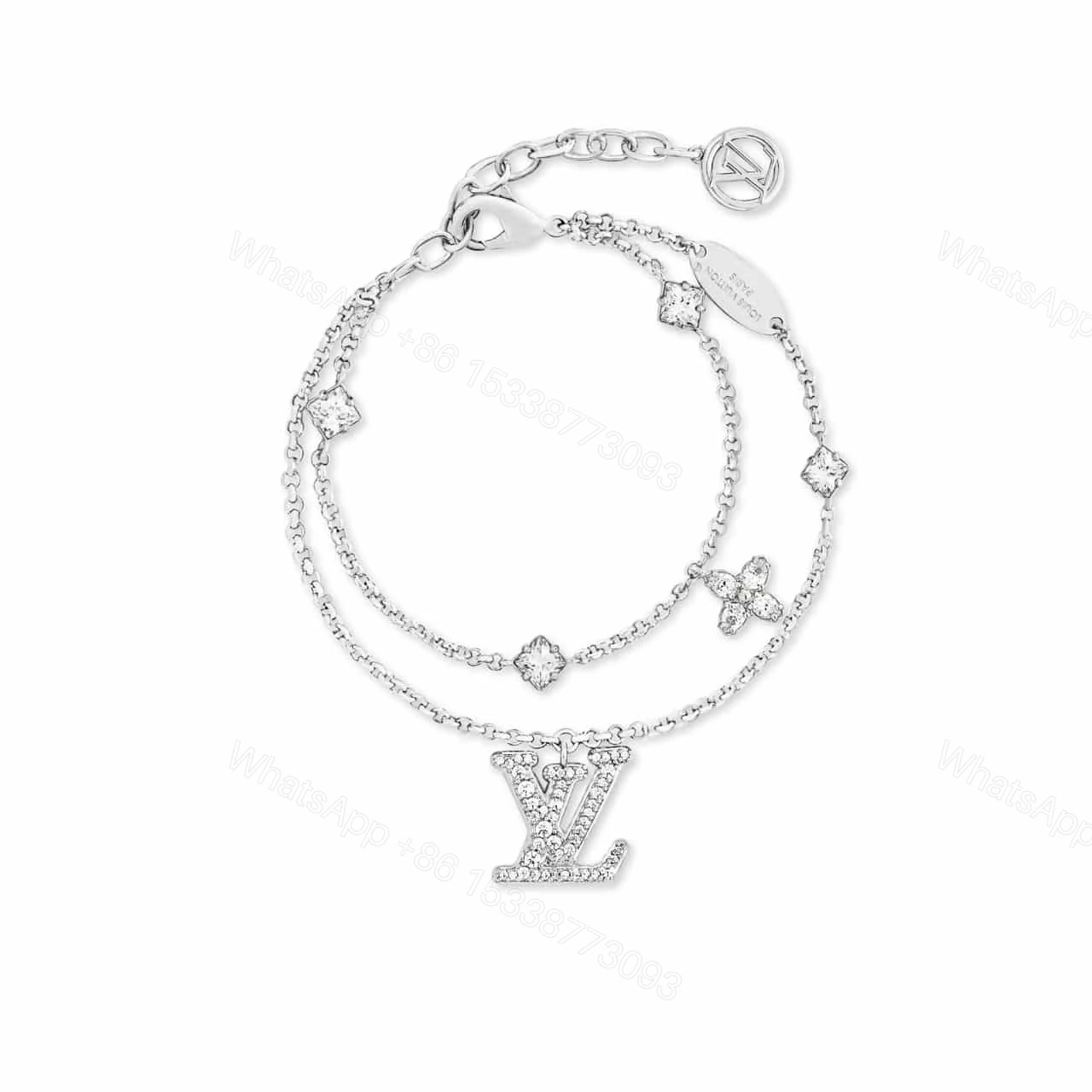 LOUIS VUITTON LADY LV BRACELET PALLADIUM M1378A — view 1
