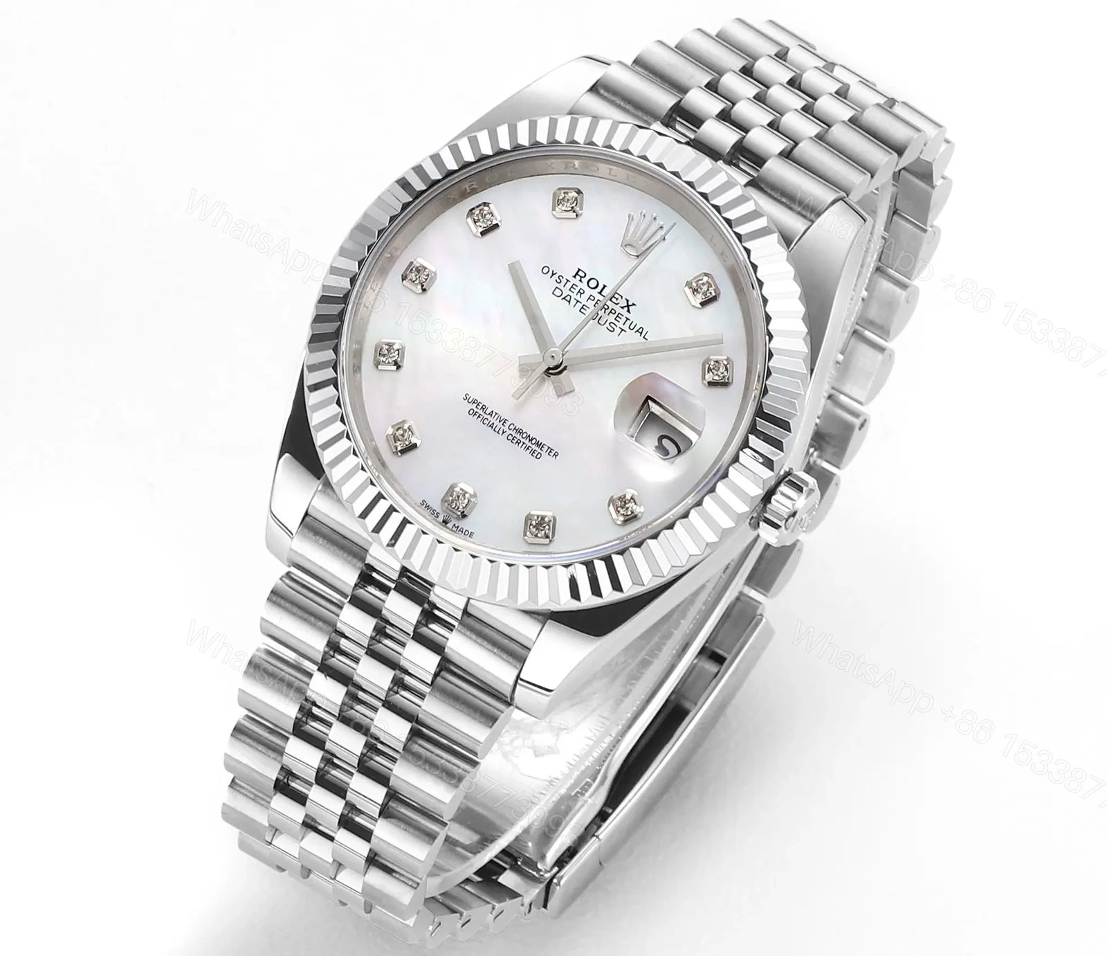 View 2 of 3A Factory Clean Factory DDF Silver Classic Datejust Watch 41mm