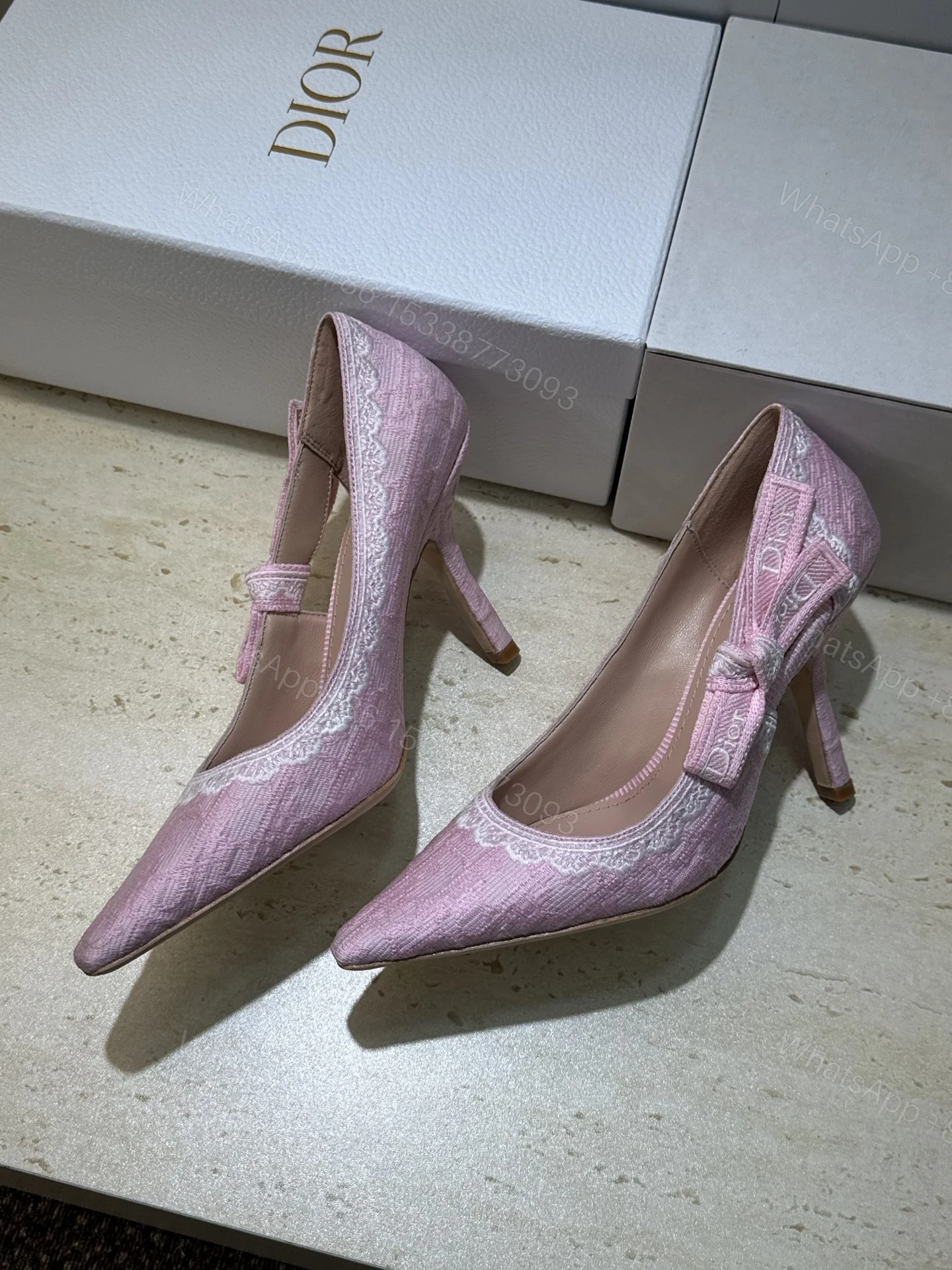 View 3 of Dior J’Adior slingback pumps replica pink