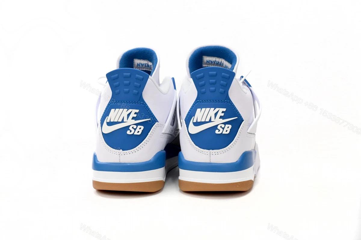 View 3 of Nike SB x Air Jordan 4 White Blue DR5415-104 (Top Quality)