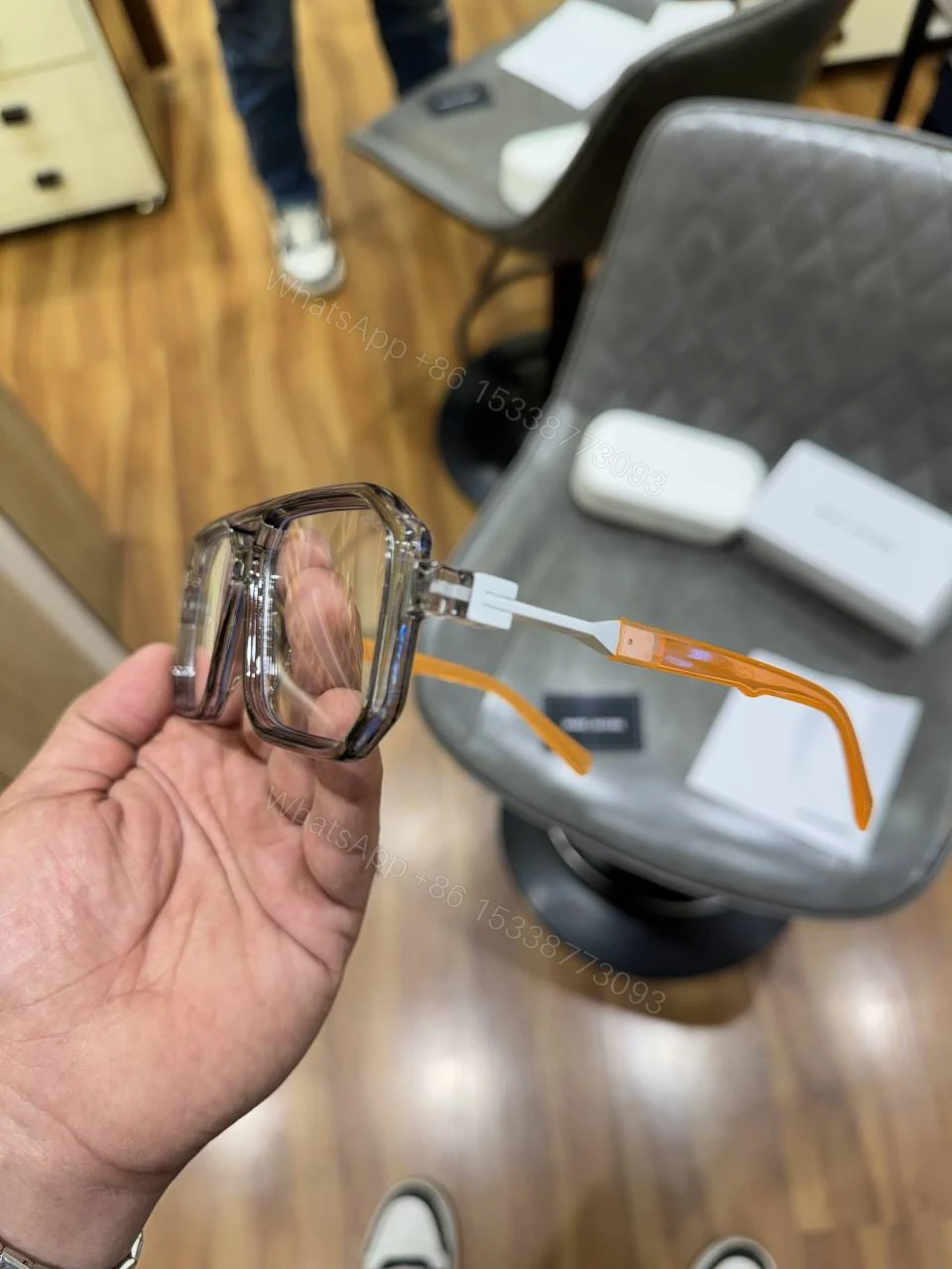 View 4 of First Copy Marc Jacobs 6125 Grey Orange Designer Sunglasses