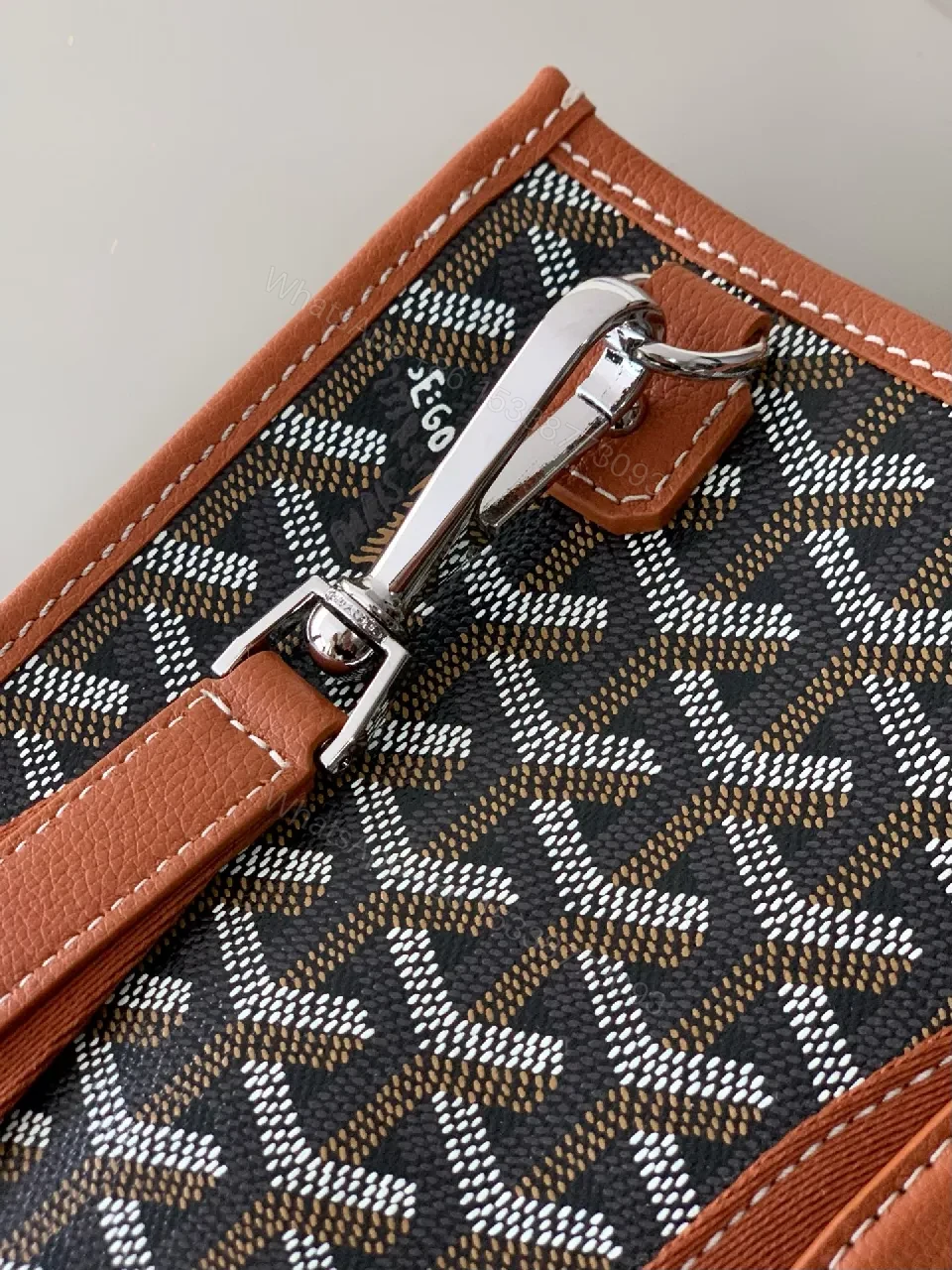 View 8 of Structured Signature Tote: Leather Trim, Modern Minimalist, Luxe Durability, Tote