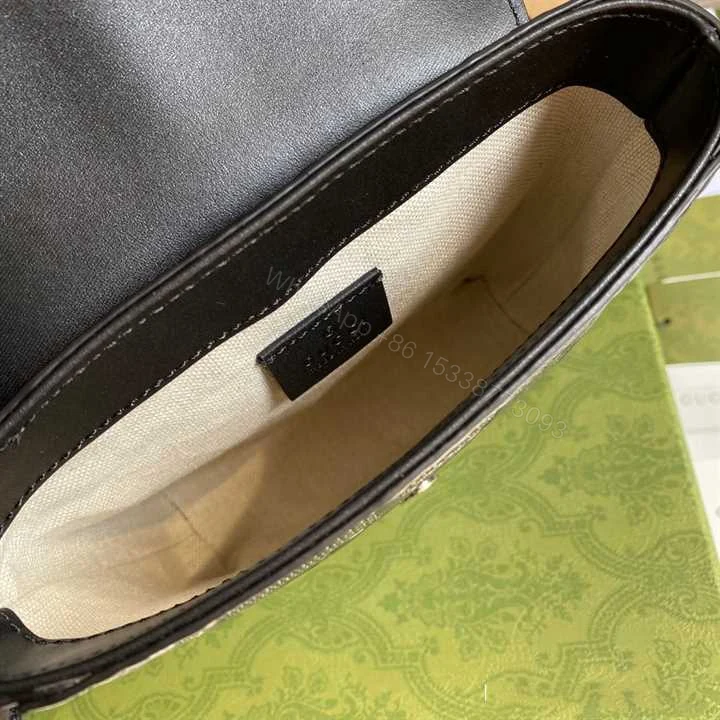 View 5 of GG EMBOSSED BELT BAG BLACK GG EMBOSSED LEATHER COTTON LINEN LINING – GBC16