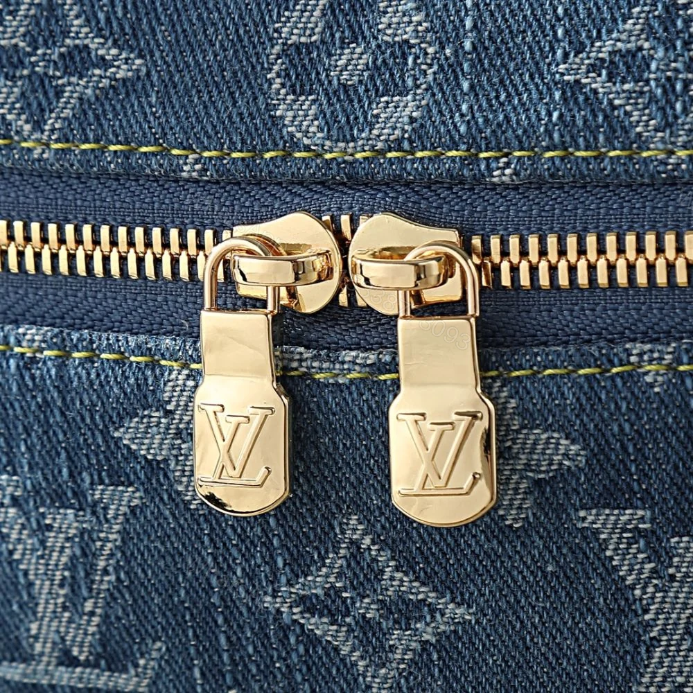 View 7 of Louis Vuitton Nice Mini Monogram Blue Denim 20Cm M27946