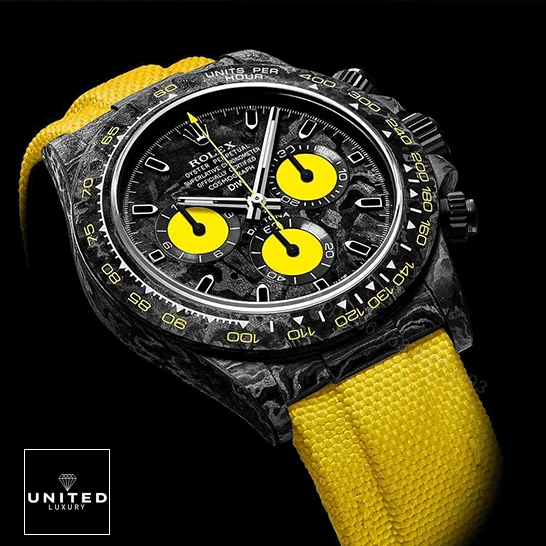 View 8 of Rolex Daytona DiW NTPT Carbon 46490 Lemon Edition Replica