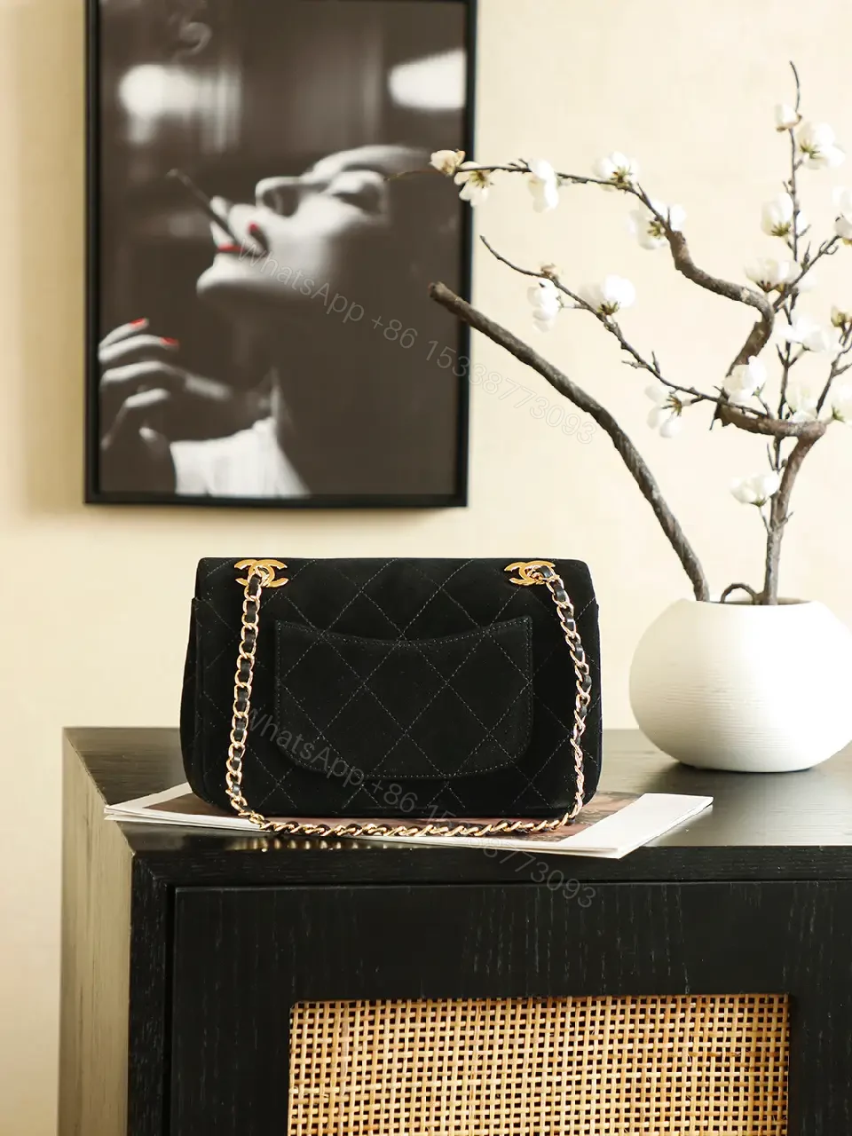 View 3 of Compact Quilted Crossbody with Chain - Everyday Luxury Bag