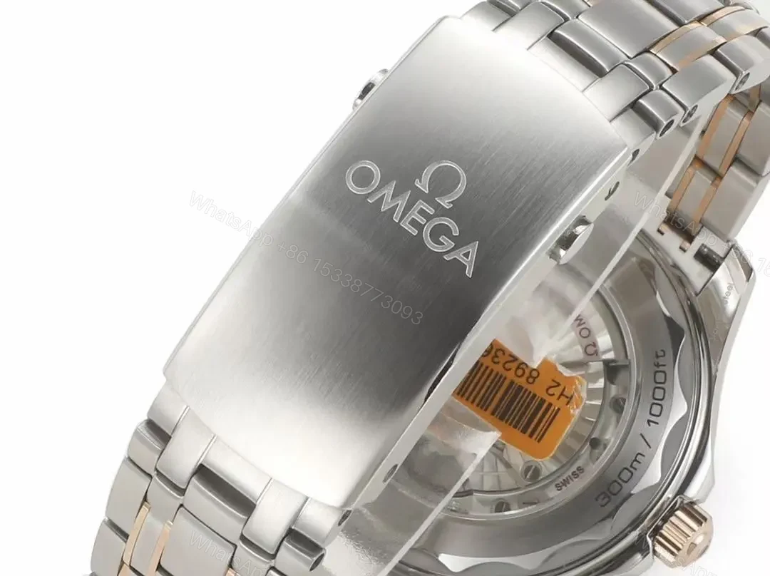 View 7 of Omega Seamaster Planet Ocean 300m Co-Axial Master Chronometer 42mm Diver’s Watch Stainless Steel with Rose Gold Accents Blue Ceramic Bezel and Blue Dial