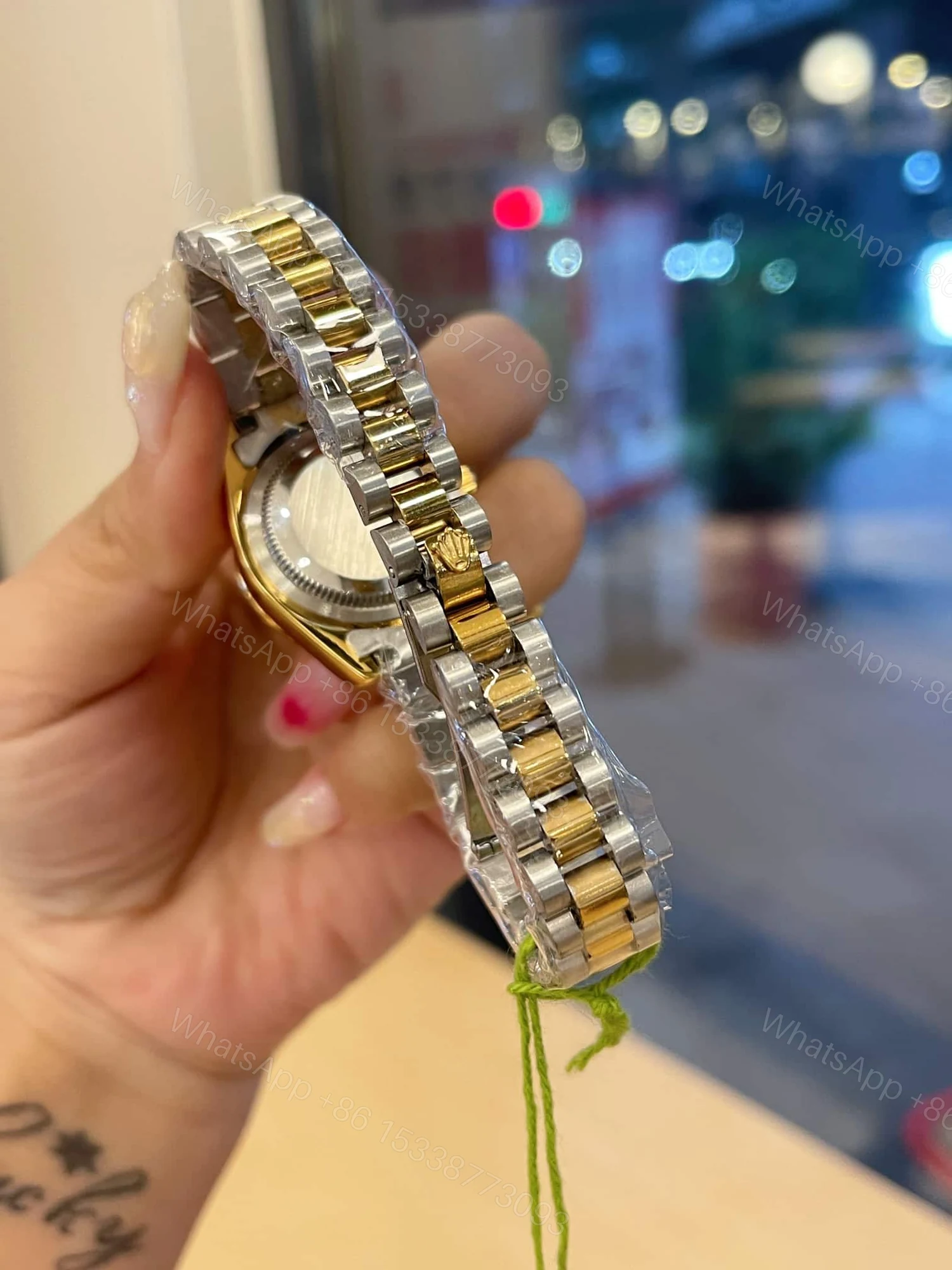 View 4 of Rolex Datejust Diamond Dial Silver And Gold In White 28Mm