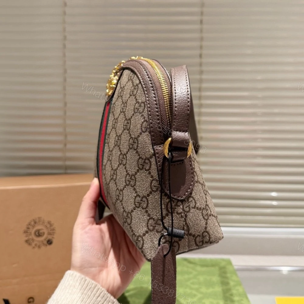 View 3 of Gucci Ophidia Small Shoulder GG Supreme Beige Ebony 23Cm 499621 K05NG 8745