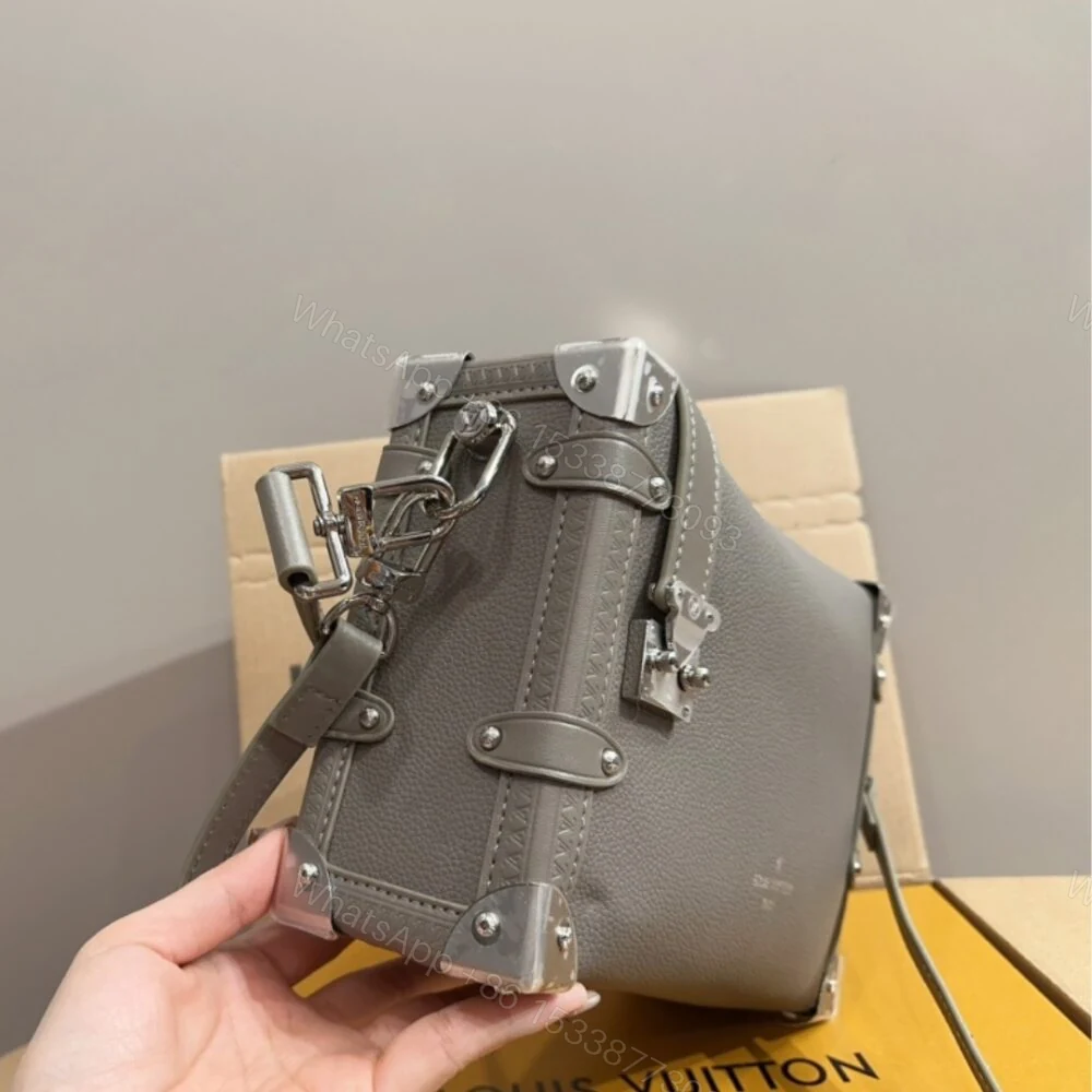 View 3 of Louis Vuitton Side Trunk MM Taupe Grey 23Cm M25072