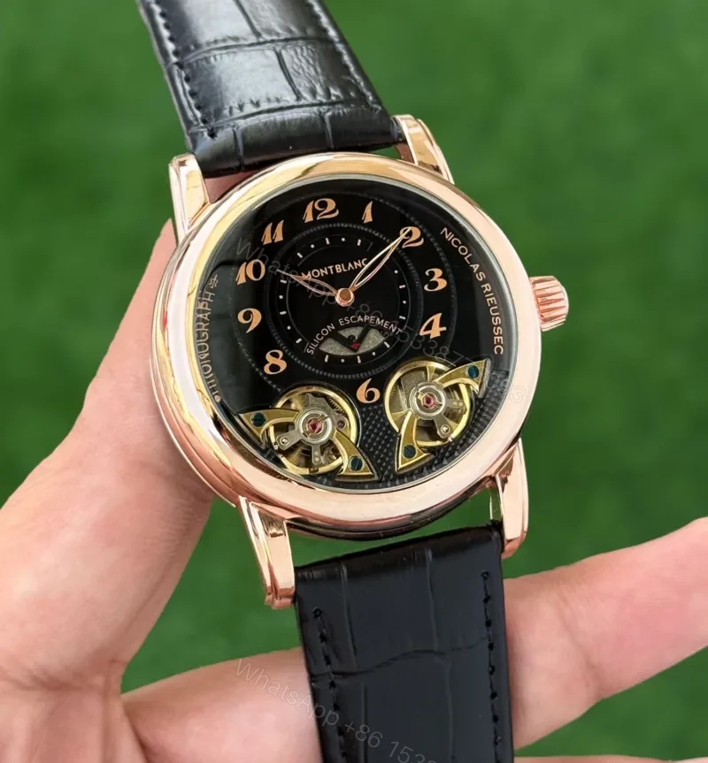 Montblanc Vintage 44MM Rose Gold Steel Dial 7AAA Quartz — view 1