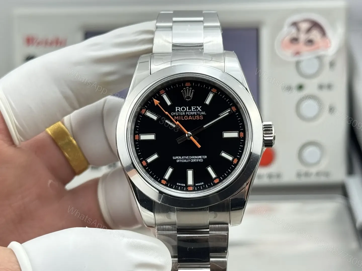 Iconic milgauss replica 116400 40MM Black Dial Orange Lightning 116400-0001 — view 1
