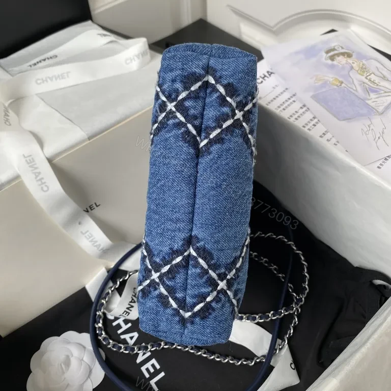 View 4 of Denim Quilted Chain Bag â€” Everyday Luxury, CHANEL-Inspired